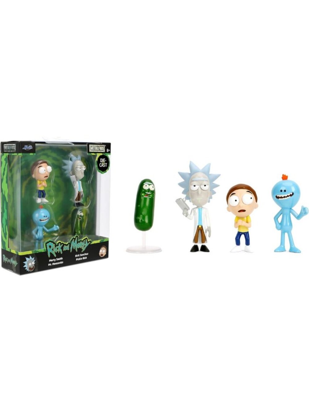 Collectible Die-Cast Figures 4-Pack – Rick, Morty, Meeseeks & Pickle Rick Toys
